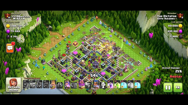 Clash of Clans massive loot. Yeti witch combined attack.  COC 100% with massive loot. #clashofclans