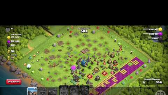 clash of clans town hall fight