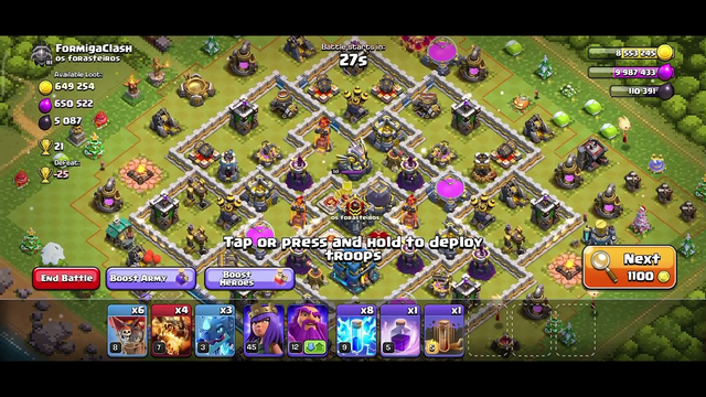 Clash of clans new loot attack with Super Dragon and Ed
