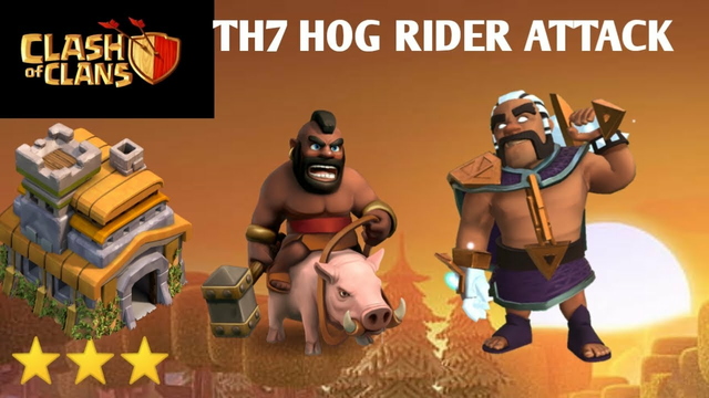 clash of clans th7 attack strategy 2023(coc) | coc th7 hog rider attack strategy