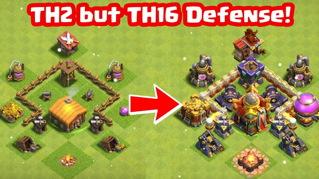 TH2 but TH16 Defense!? - Clash of Clans
