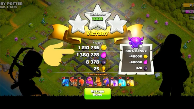 1300000 loot in single attack clash of clans