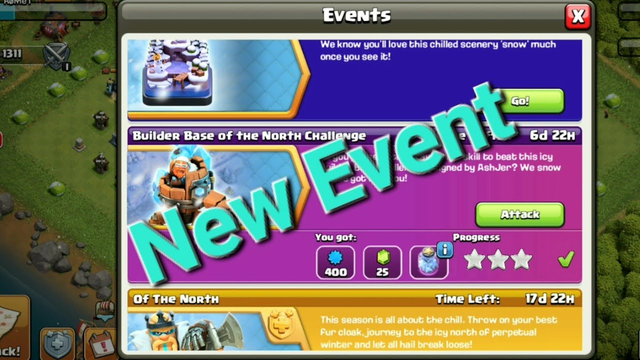 New Event Builder base Three Star North Challenge Clash of Clans