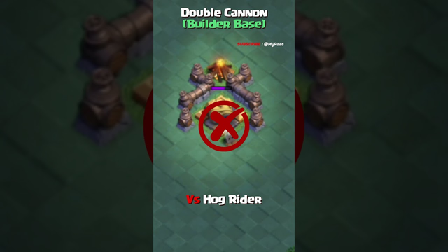 Double Cannon Builder Base Vs every Troops  #coc #clashofclans #cocshorts