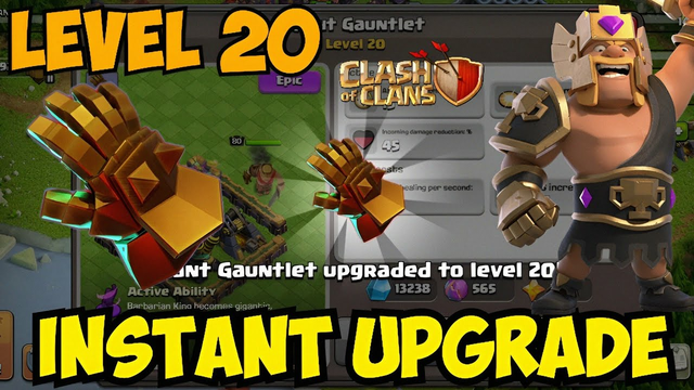 GAINT GAUNTLET Epic Equipment upgrading to Level 20 instantly #coc #clashofclans #tamil #roadto50k