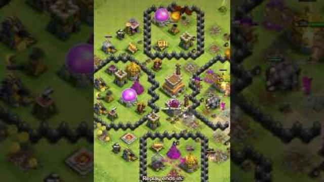 Attacking the town hall in clash of clans #coc #gameplay #gaming #gameshorts
