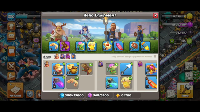 DEADLY Heros equipments giant king CLASH OF CLANS #supercell #coc #clashofclans