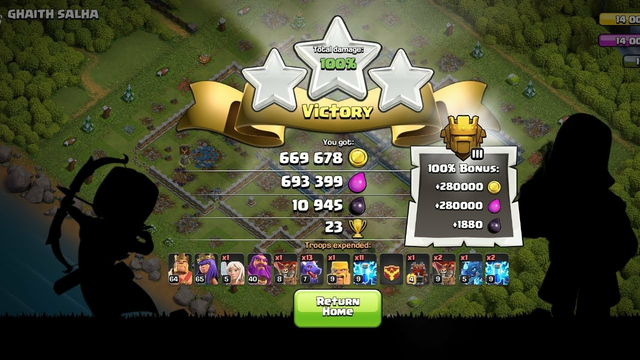13th town hall max 3 star attack in clash of clans in vk gaming1