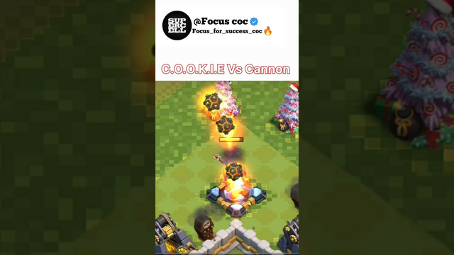 C.O.O.K.I.E Vs High Lvl Cannon best new troops clash of clans