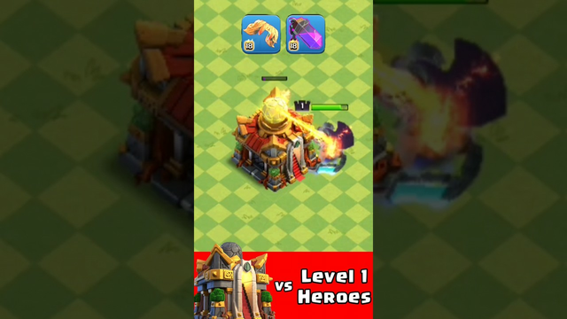 Level 1 Heroes With Max Abilities vs Max Town Hall 16. Clash of clans #clashofclans