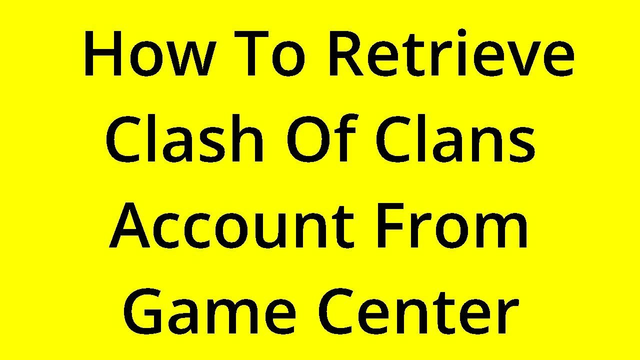 [SOLVED] HOW TO RETRIEVE CLASH OF CLANS ACCOUNT FROM GAME CENTER?