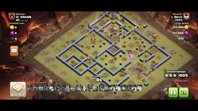 top war base attack clash of clans