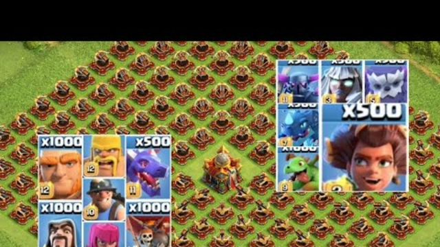 All Max Barrack Troops vs Max X Bow Battle | Clash Of Clans |