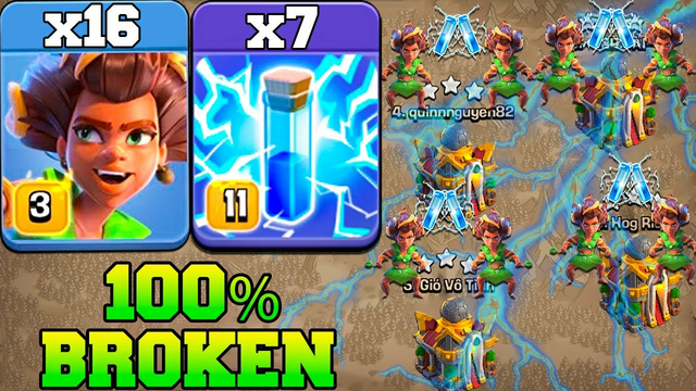 Th16 Attack Strategy with New Root Rider & Zap Spell !! Best Th16 Attack in Clash Of Clans