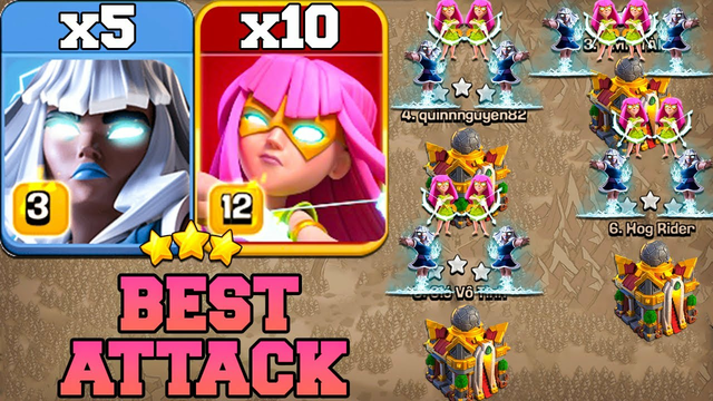 BEST Electro Titan Combo With Super Archer Attack Th16 !! Best Th16 Attack Strategy -Clash Of Clans