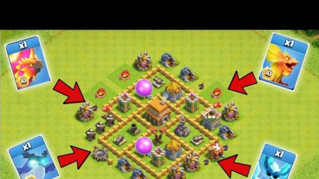 Max Town Hall 5 Base Vs Every Levels Max Pets  | Clash of clans | Coc Games