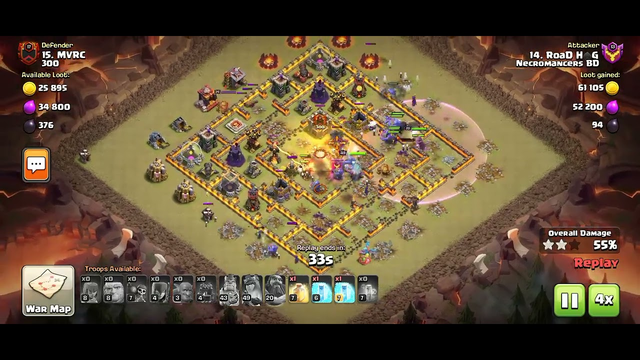 Best giant bowler witch root attack of clash of clans