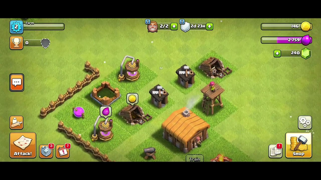 how to play "clash of clans" townhall1,2  #1