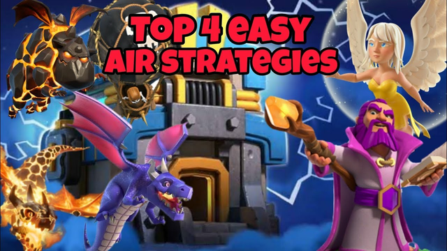 Top 4 strategies for th12 air troops! (Clash of clans)