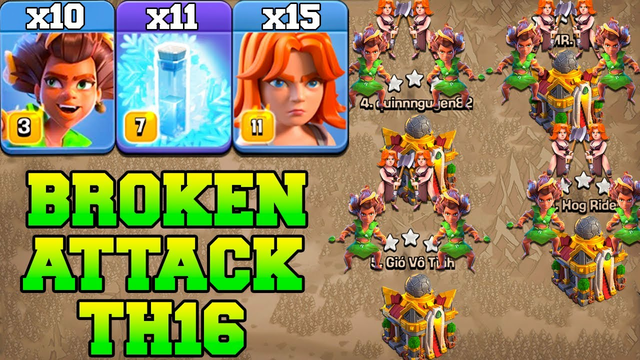 Th16 Attack Strategy With New Root Rider Valkyrie & Freeze Spell !! Best Th16 Attack in COC