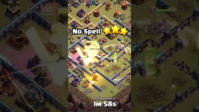 NO Spells to 3 Star TH16?! (Clash of Clans)