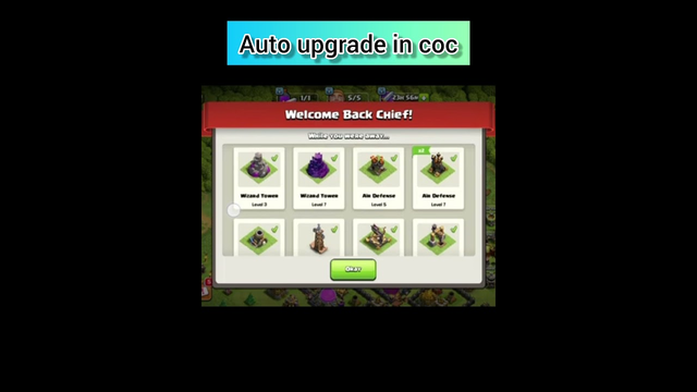 Automatic upgrade in clash of clans #gamingrascal #clashofclans #shots