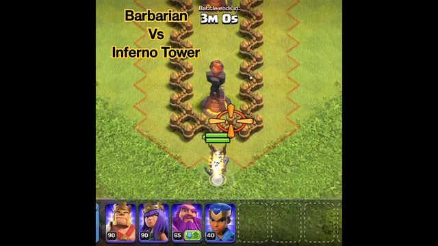 12 Level Barbarian Vs 1 Level Inferno Tower Clash of Clans #shorts #viral #youtubeshorts