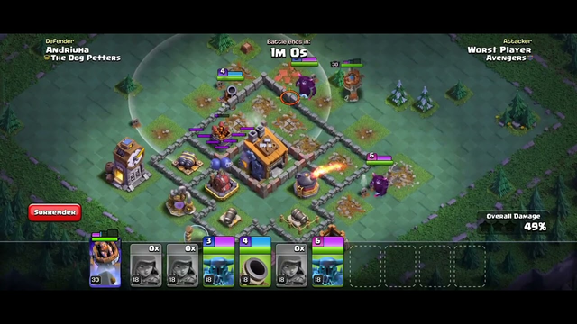 Builder Hall Destroied/ Clash of clans/ COC Battle Games #clashofclans #games #gaming