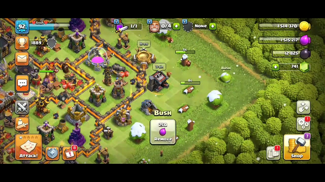 Clearing Obstacles In Clash Of Clans #coc #clashofclans