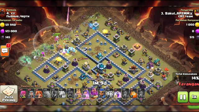 LIVE REPLAY ATTACK TH 13 CLASH OF CLANS