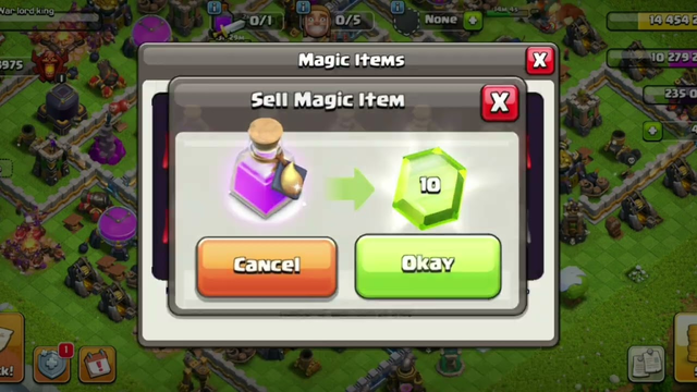 Selling Magic Items for Gems | Coc | Clash of Clans | Warlord Hub
