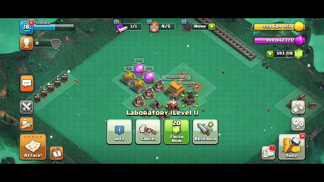 Clash of clans -- Townhall 3 MAX -- TO TH 4 MAX IN JUST 6 MIN.