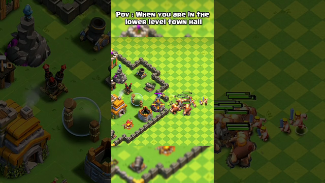 When you are in the lower level town hall ll Clash of clans ll #clashofclans #coc #cocmemes