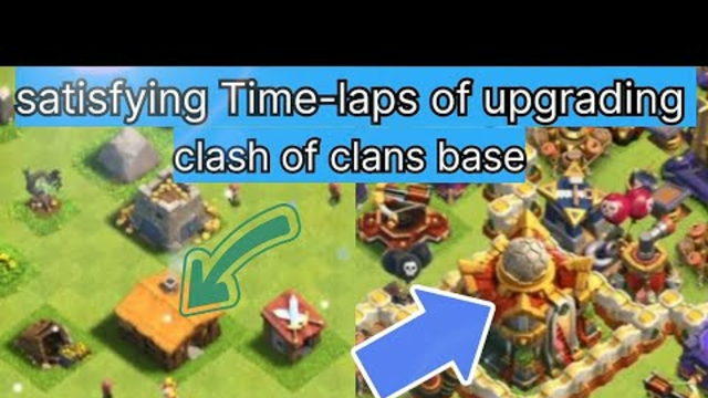 Satisfying time - laps video of upgrading Base | (clash of clans)