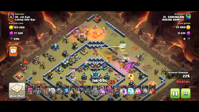 WAR ATTACK STRATEGY | QUEEN WAL WITH LAVA LOON | CLASH OF CLANS