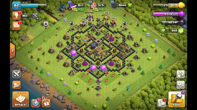 my clash of clans gameplay after 1 year