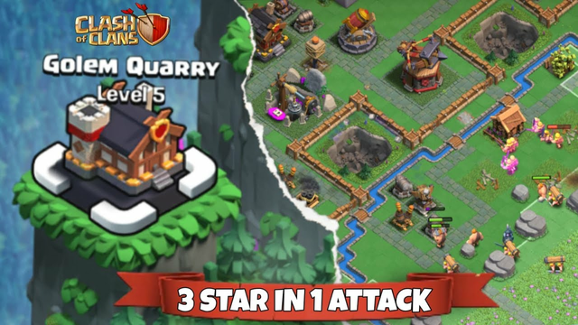 How to 3 star golem quarry in 1 shot (Clash of Clans)