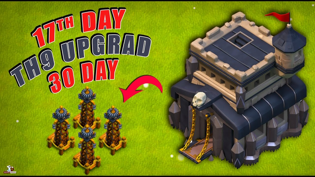 Day 17 upgrade hidden tesla at TH 9 Clash of Clans / Town Hall 9 upgrade guide in 30 Days #coc