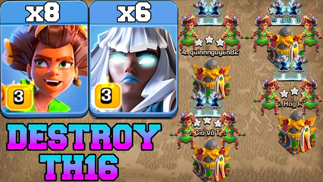 Th16 Attack Strategy With New Root Rider & Electro Titan !! Best Th16 Attack 2024 in Clash Of Clans
