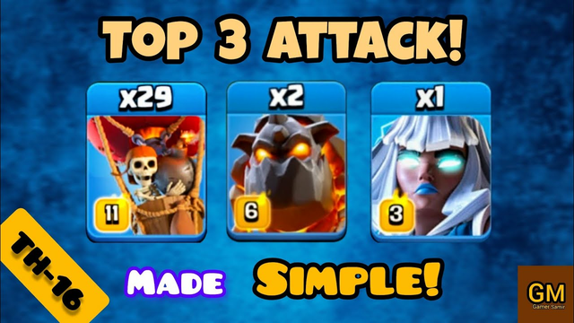 top 3 attack th16 lavaloon attack strategy in clash of clans