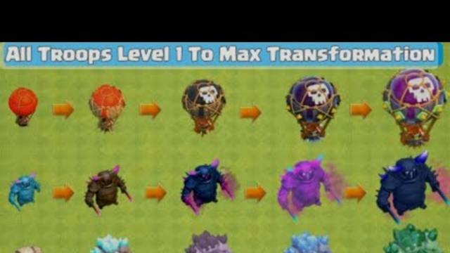 Every troops Max levels in Clash of clans