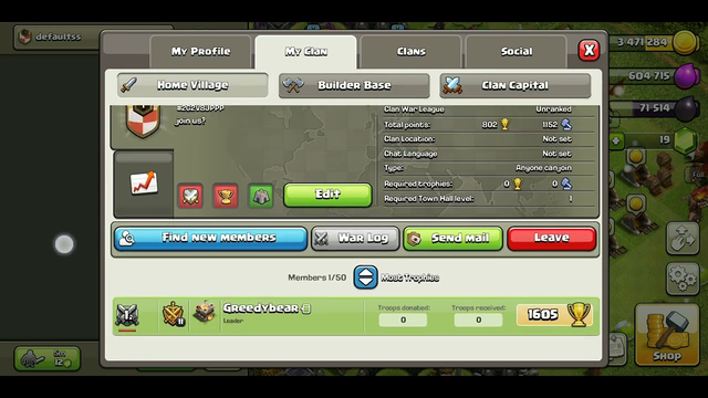 My new clan (clash of clans)