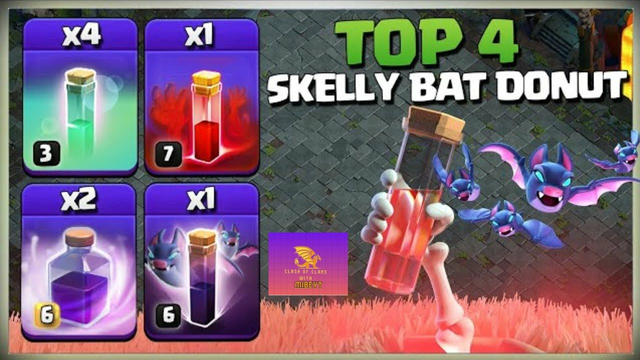 Clash of clans Skelly Bat Donut .Mibeyt clan. clash of clans gameplay