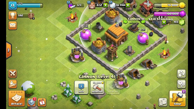 How a max town hall three looks like. (Clash of Clans)