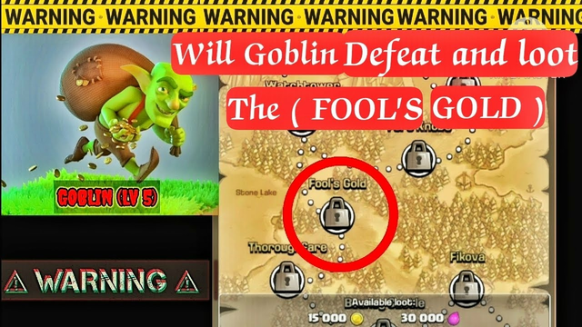 Defeating FOOL'S GOLD by using only Goblins | CLASH OF CLANS |