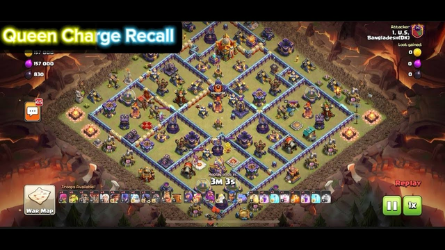 Easiest Way to 3 Star TH16 base | Queen Walk Recall | CLASH OF CLANS