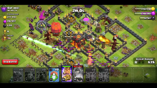 Clash of clans Townhall 10 Vs Townhall 10 best attack surgery
