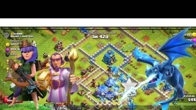 (clash of clans)deadly lightning from an electro dragon.