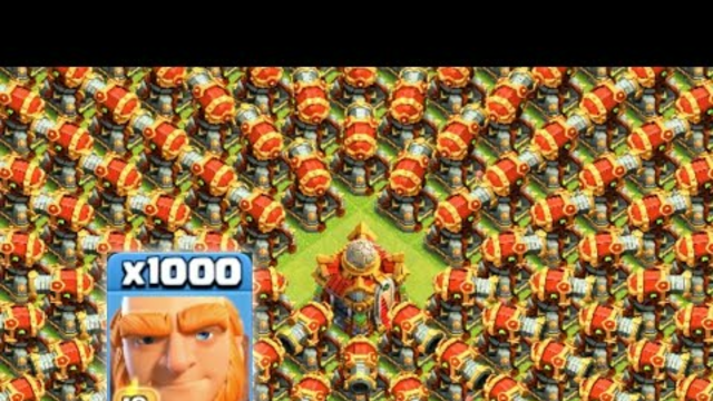 All Ricochet Cannon Max Vs 1000 Giant Levels Max  | Clash of clans