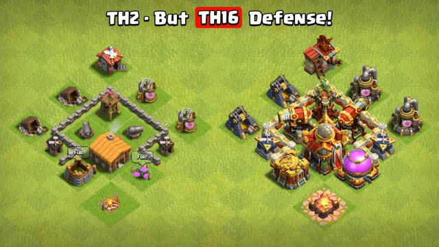 TH2 But TH16 Defenses! | Clash of Clans